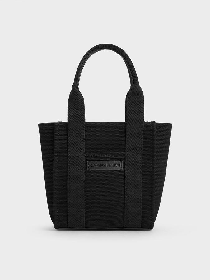 Mini Kay Canvas Tote Bag-NOIR