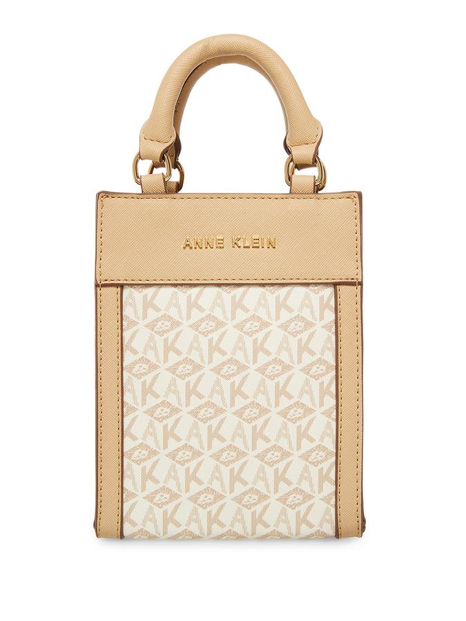 ANNE KLEIN Brand Logo Printed Structured Sling Bag