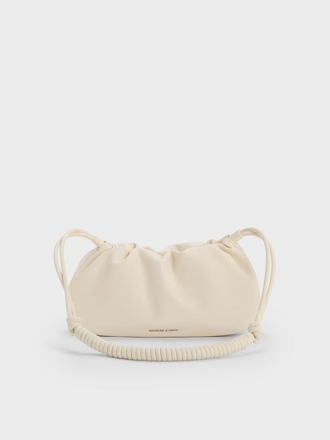 Lorelai Ruched Knotted-Strap Shoulder Bag image number 4
