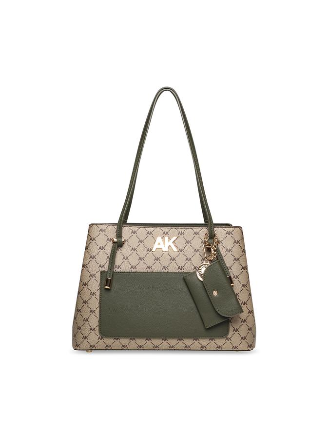 ANNE KLEIN Animal Women Colourblocked Structured Handheld Bag with Quilted