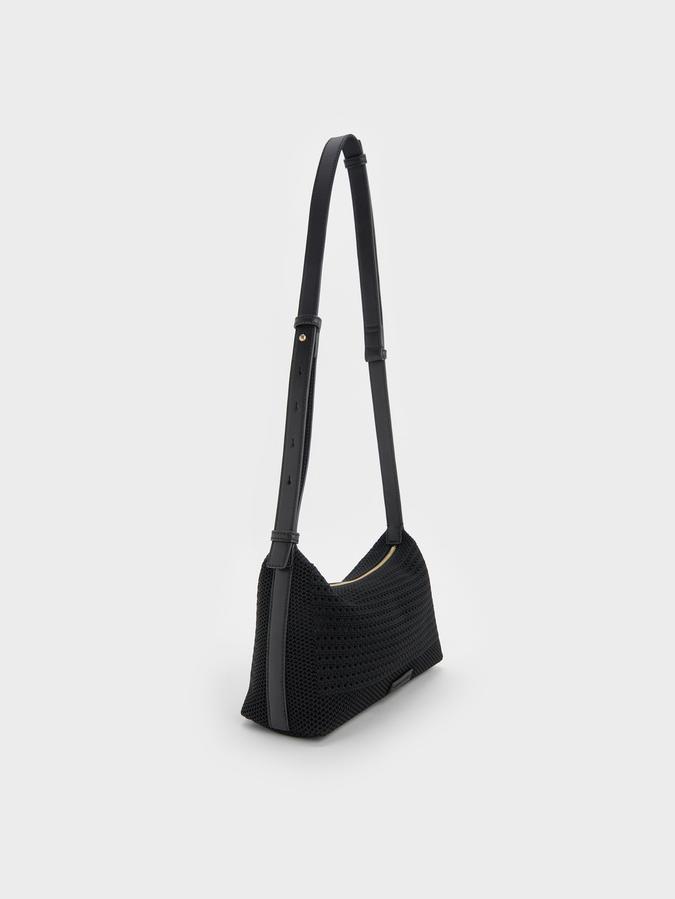 Ida Checkered Knitted Shoulder Bag image number 2