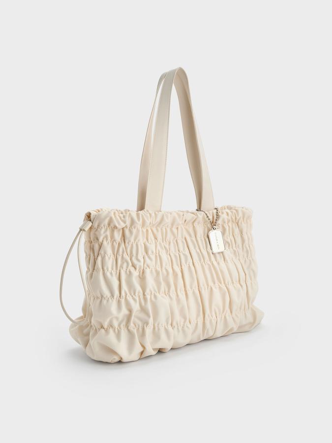 Klio Nylon Ruched Tote Bag image number 2