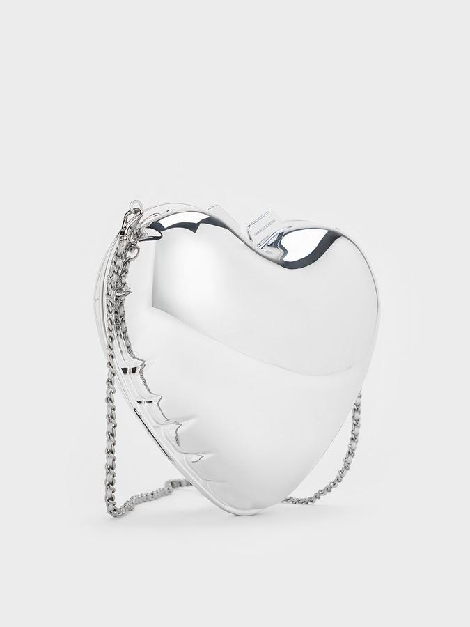 Metallic Heart Crossbody Bag image number 1