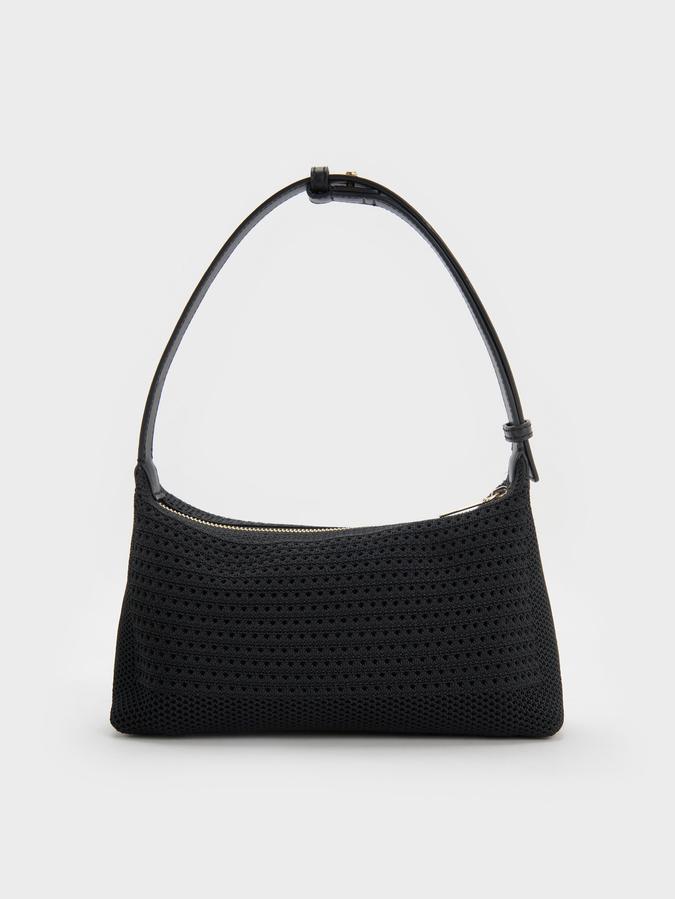 Ida Checkered Knitted Shoulder Bag image number 4