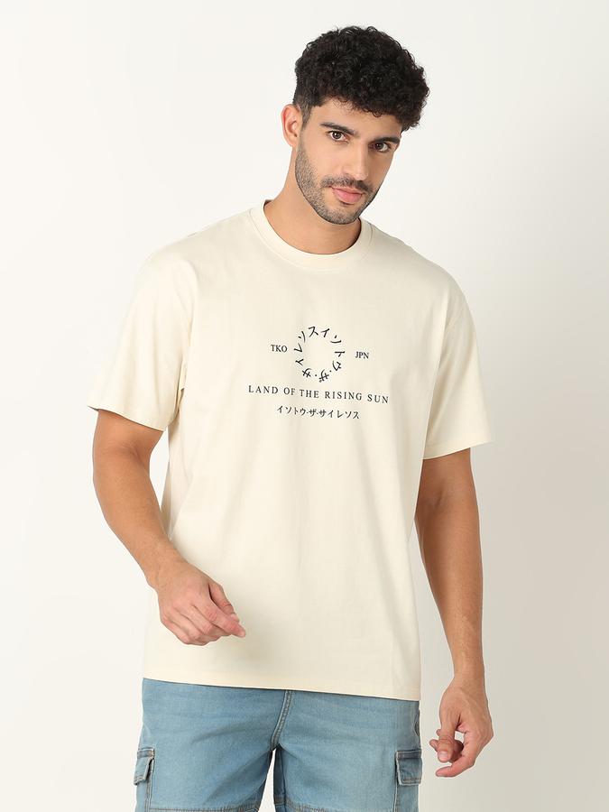 Men Cotton Regular Fit Crew Neck Graphic T-shirt
