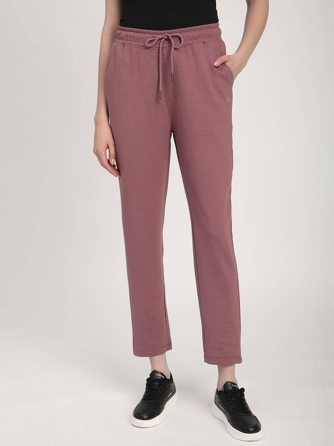 Women Polyester Blend Relaxed Fit Drawstring Waist Solid Trackpants