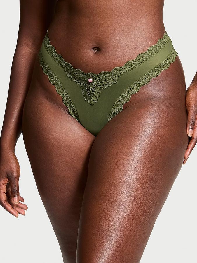 Lace-Trim Brazilian Panty